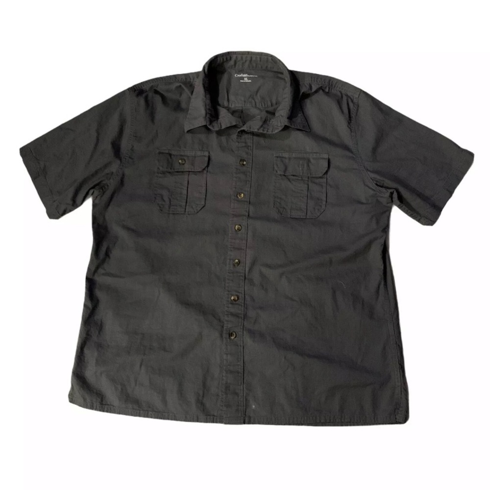 Croft And Barrow Grey Short Sleeve Casual Mens XL